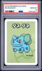 2019 POKEMON OLD MAID BULBASAUR PSA 10