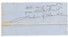 BRIGADIER GENERAL JOSHUA CHAMBERLAIN SIGNED PARTIAL LETTER -CIVIL WAR MOH
