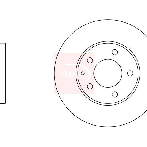 Mazda MPV Mk II LW 1999-2006 Bremsscheibe Vorne (Einzeln) Apec DSK2416-image