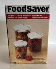 FoodSaver 3 Piece BPA-free Vacuum Storage Canister Set. Brand New In Open Box!