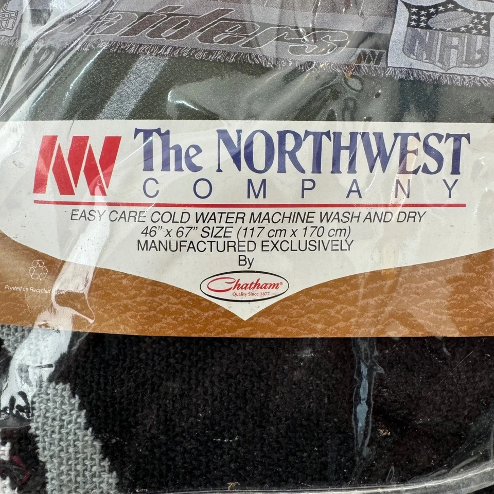 NFL Las Vegas Raiders Team NFL 100 Algodón Triple Tejido Jacquard Manta Foto 2 de 3