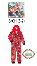 Nintendo Super Mario Kart Boys S 6-7 Bros Hooded Union One-Piece Pajamas Set