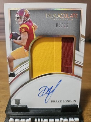 2022 Panini Immaculate Collection Collegiate Drake London RPA /25