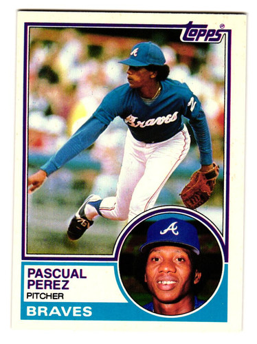 Pascual Perez #84T 1983 Topps Traded card