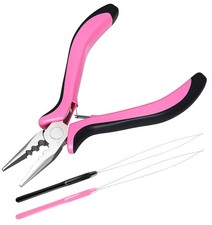 Hair Extension Pliers, 3-Hole Extension Pliers Reach Tool Set for Application...