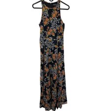 Yumi Kim Dream Floral Dark Fairy Cottage Maxi Dress Front Split NWOT Small