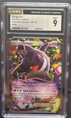 Pokemon TCG Gengar EX 34/119 XY Phantom Forces Ultra Rare Holo CGC 9