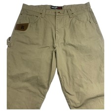 Wrangler RIGGS Workwear Pants Mens 38x32 Brown Canvas Utility Carpenter Work