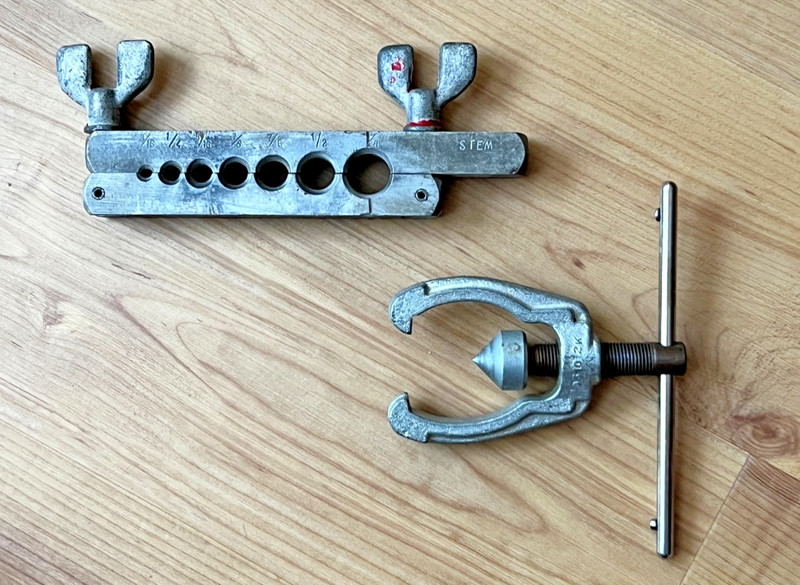 FLARING TOOLS for Soft Copper - No cutter - Vintage - Heavy Duty Tool. See image
