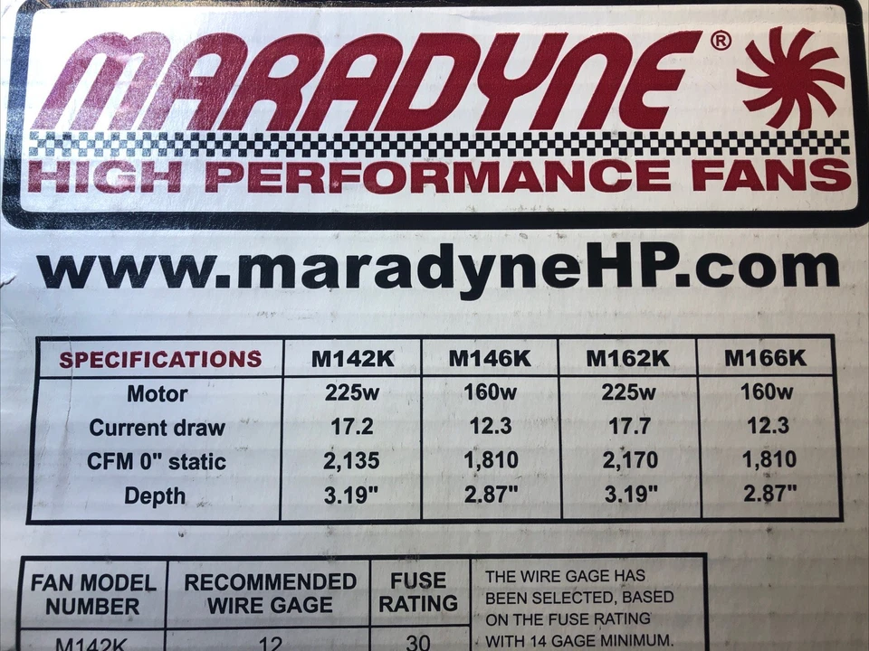 "Ventiladores Maradyne 16"" Alto Rendimiento M162K Champion Series 225W o 160w Reversibles" Foto 3 de 4