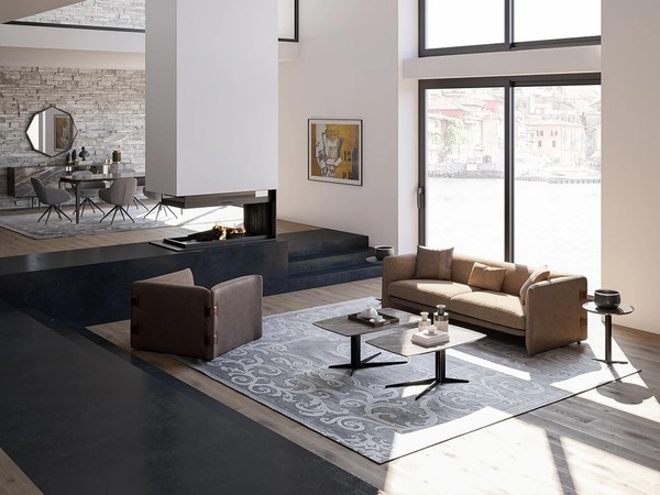 Komplett MöBel 6Tlg Modern Dreisitzer Sofa Luxus Sessel Holz 2X Couchtisch-image
