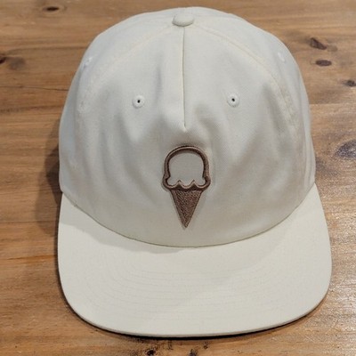 Ice Cream Cone Hat Strap Back Off White Creamery One Size Adjustable