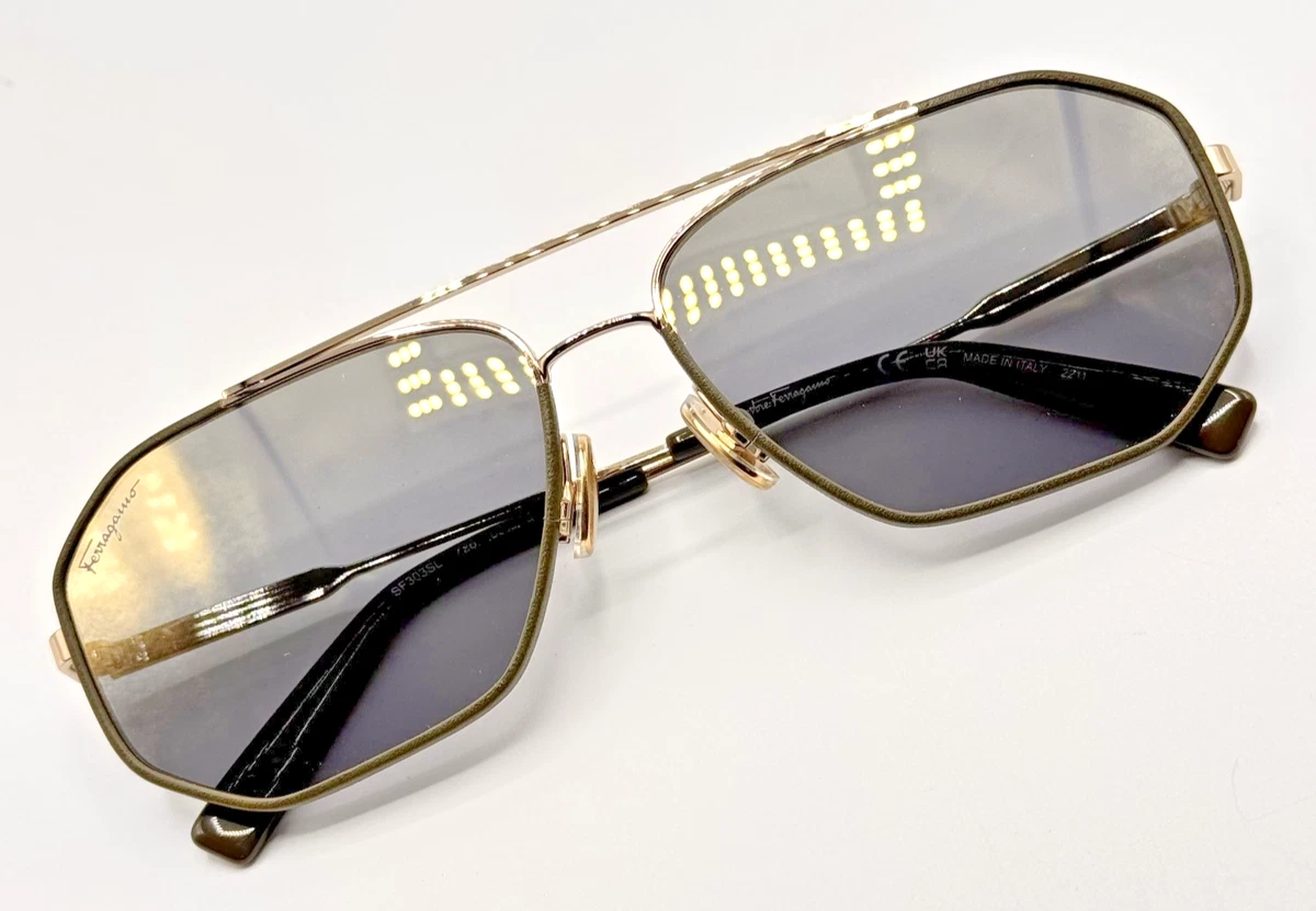 Ferragamo 60mm Gradient Cat Eye Sunglasses- Color: Gold/Green Gradient Salvatore Ferragamo SF 264S Metal Womens Irregular  main image 3