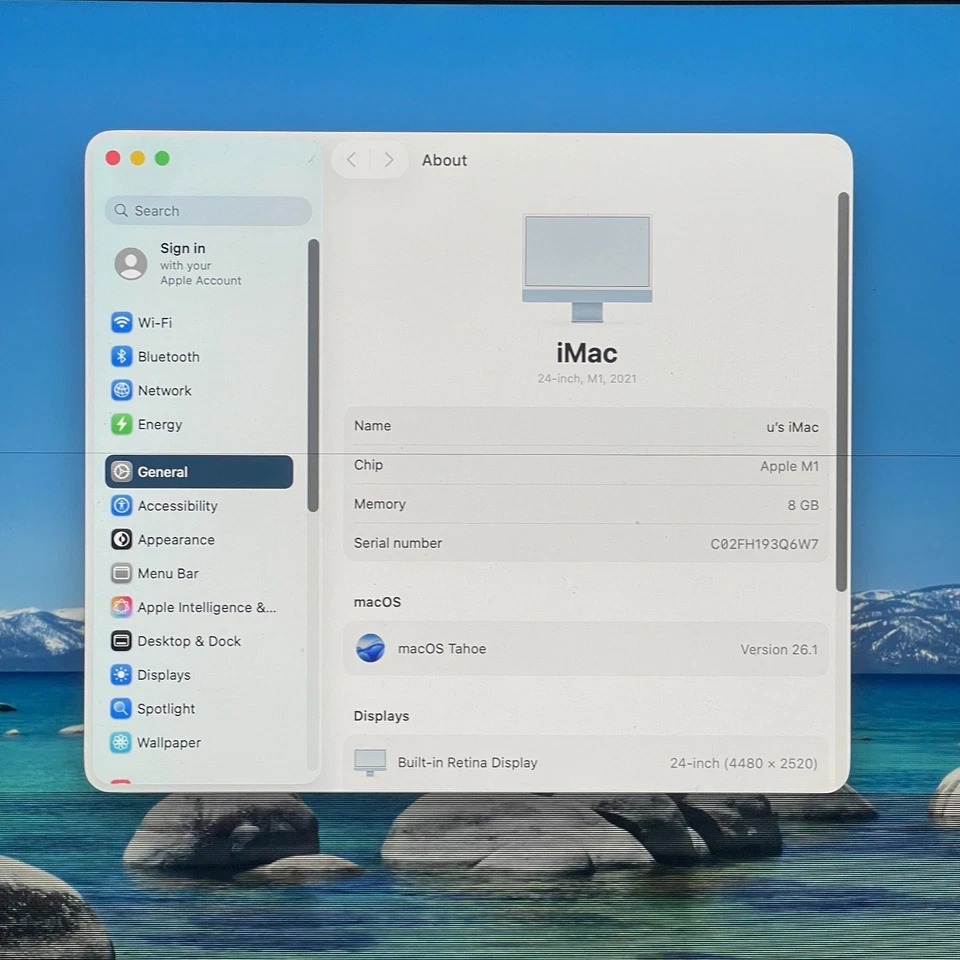 Original iMac 24" M1 2021 A2438 LCD LED 4.5K Pantalla Montaje Pantalla 661-16571 Foto 4 de 4