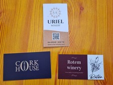 Various alcohol related business cards from Israel