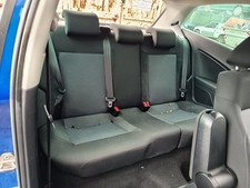 VW Polo V 6R 3türer original Rücksitzbank geteilt Stoff/Alcantara schwarz/denim