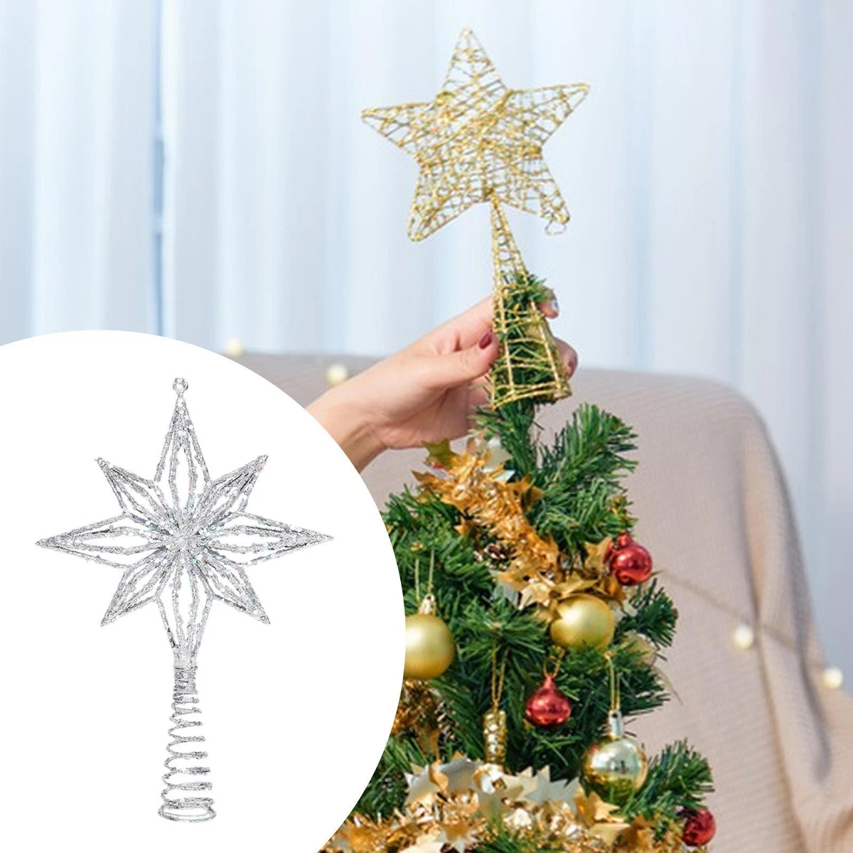 Puntale per albero di Natale, 21,8 cm, ciondolo a forma di