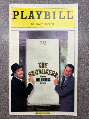 The Producers Playbill - March 2001 - w/ Intermission Note