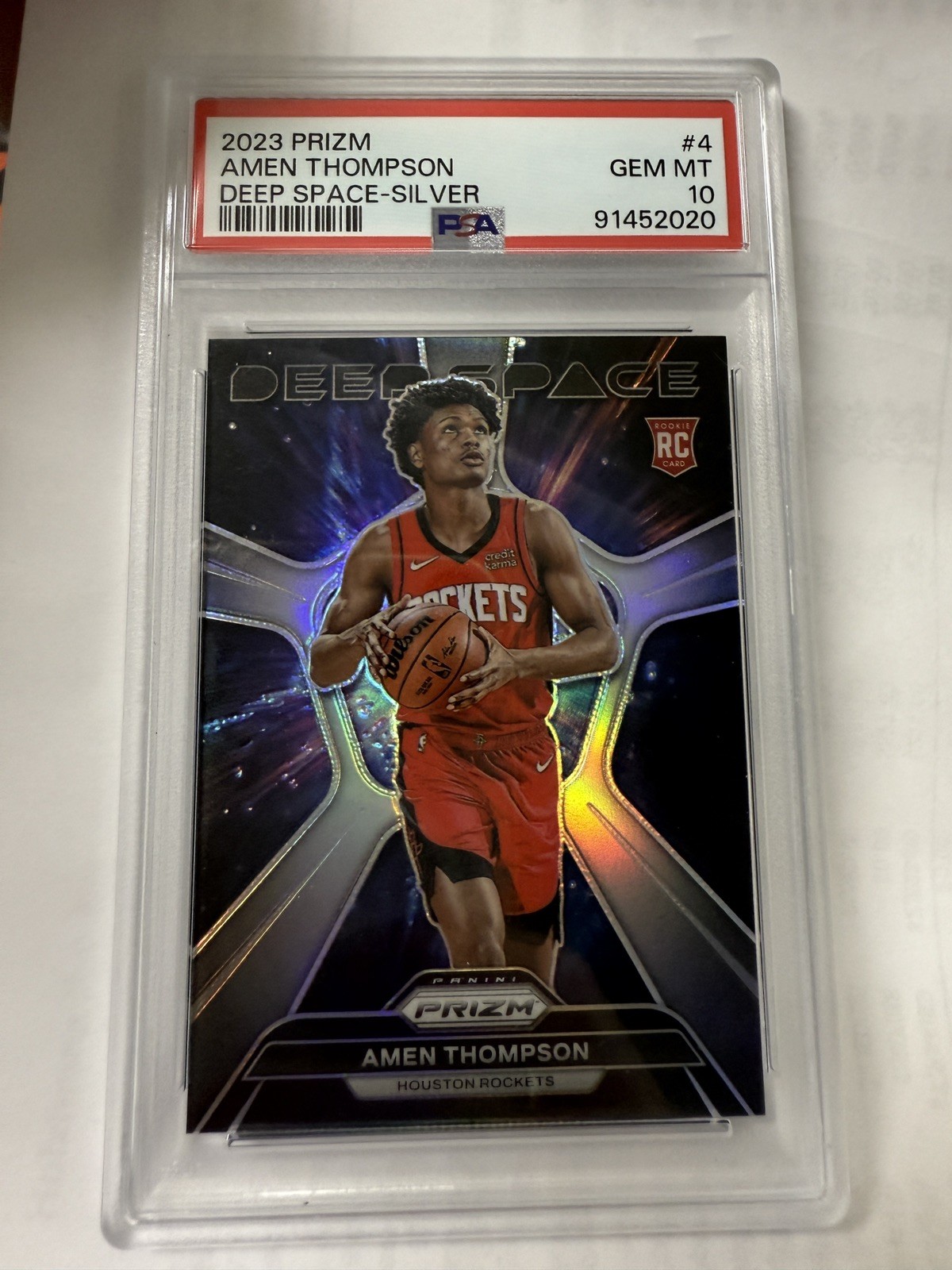 2023-24 Panini Prizm - Amen Thompson Deep Space Silver  #4 GEM MT 10 RC