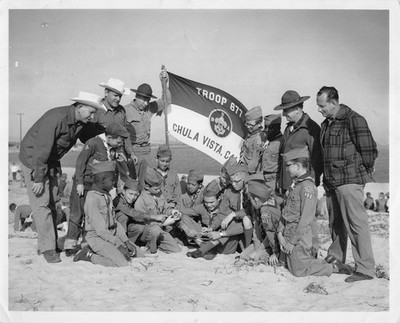Vintage Boy Scout Troop 877 Beach Chula Vista San Diego 1940s Photo California