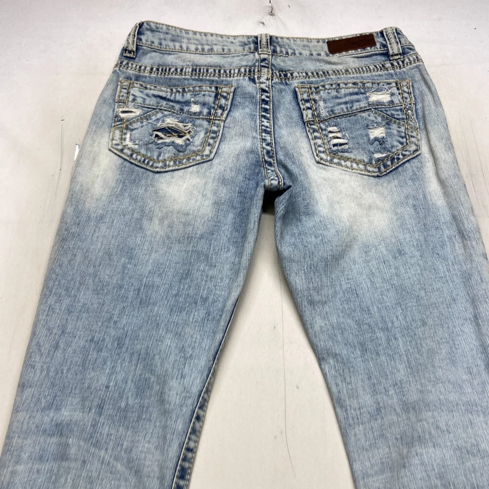 Daytrip Lynx Ankle Jeans Womens 27x30 Blue Denim Stretch Distressed Skinny Leg - Image 4 of 4