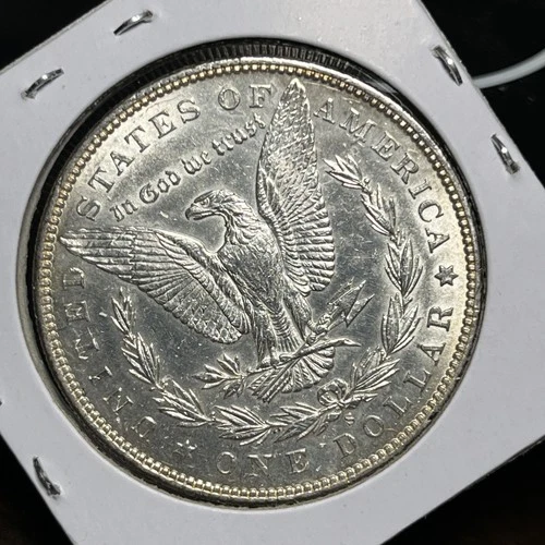 1900-S MORGAN SILVER DOLLAR, AU/BU DETAILS