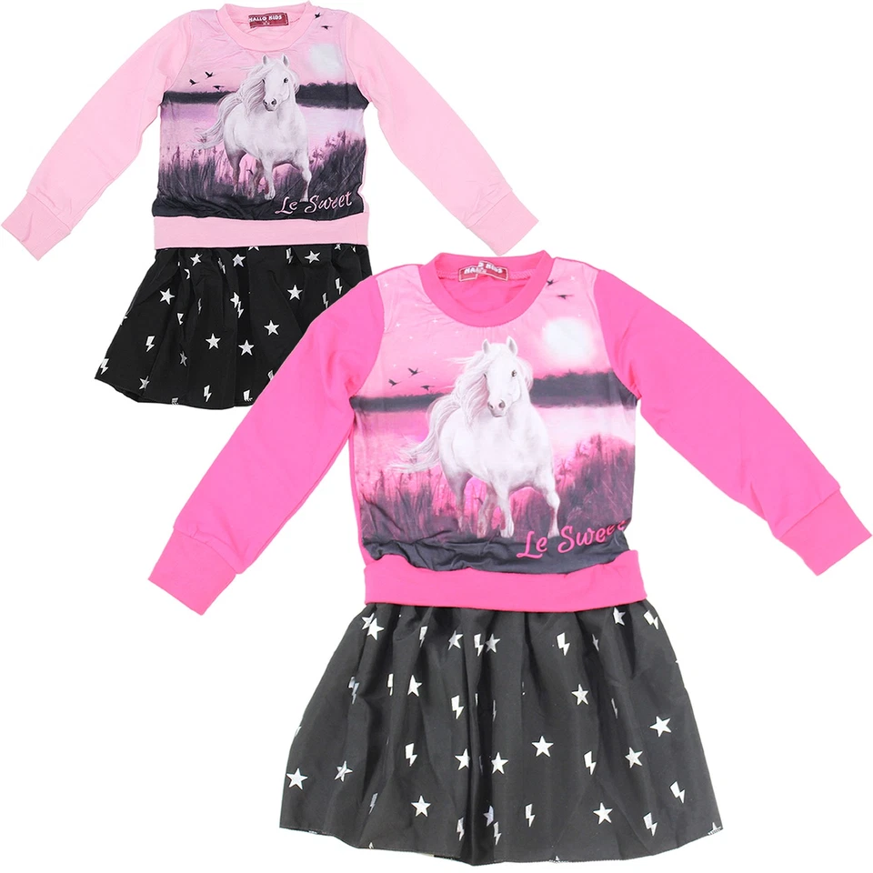 Mädchen Kinder Pullover mit Rock Sweatshirt mit Minirock Kleid 2 Teiler - Bild 1 von 1