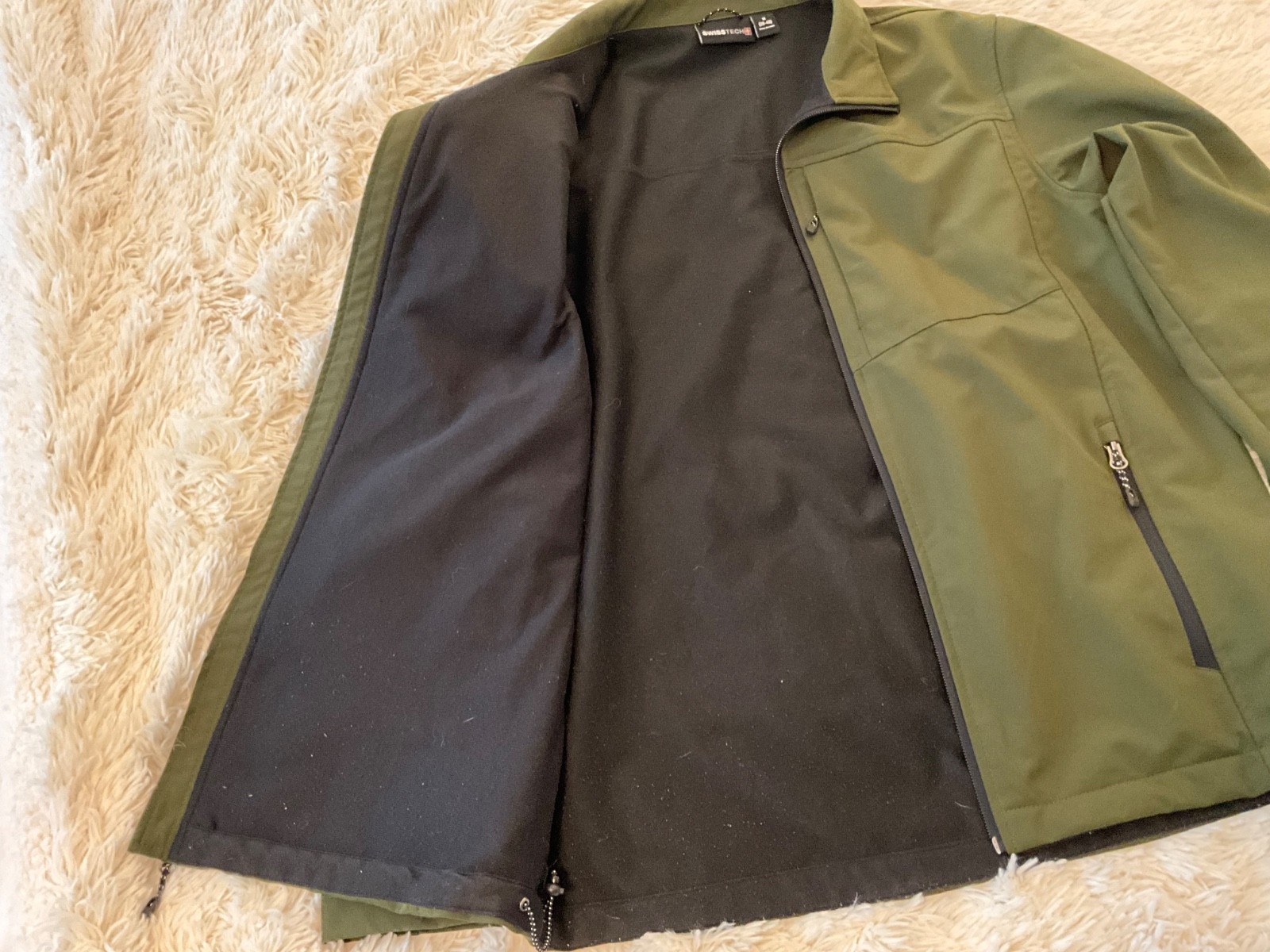 Swiss Tech Softshell Jacket Mens Medium Army Gree… - image 4