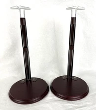 Lot of 2 Doll Stands, Wood Base, Expandable, Vertical, Free Shipping