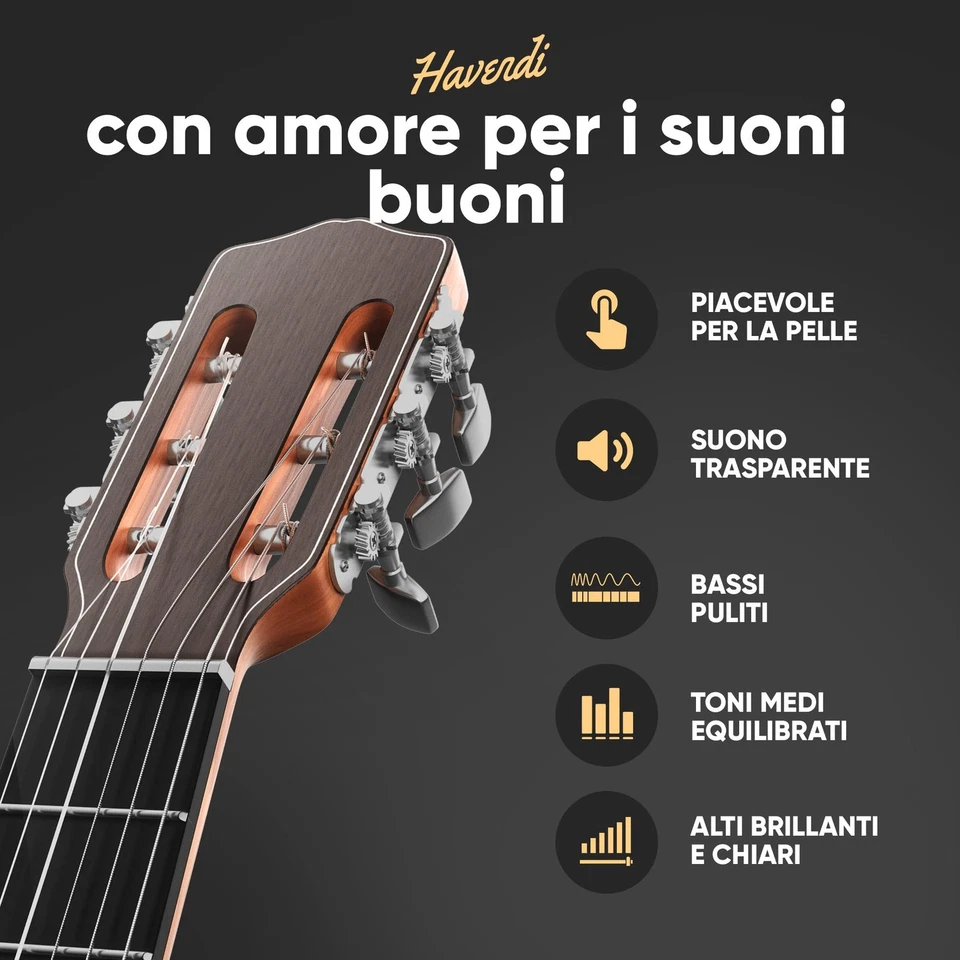 ® - Corde per chitarra da concerto in nylon, per chitarra classica rivestita ... - Изображение 4 из 4