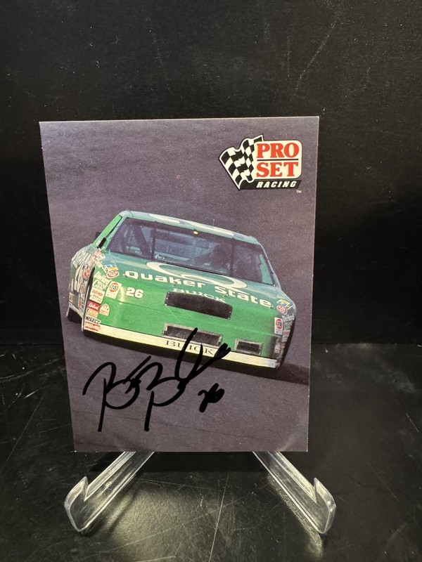 Vtg 1991 Pro Set Racing Signed Card Brett Bodine QS Oil 26 NASCAR Autographed