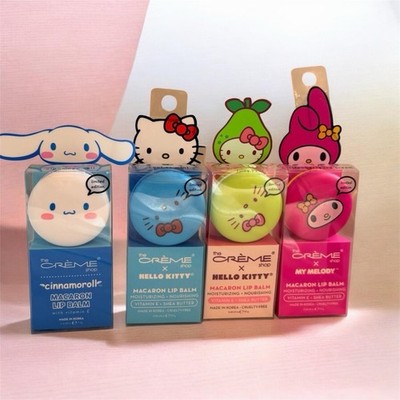 Hello Kitty X The Creme Shop Macaron Lip Balm Lot of 4 NEW