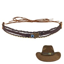 Cowboy Hat Bands for Men Women, Leather Hatbands Belt for Cowboy/Western/Fedo...