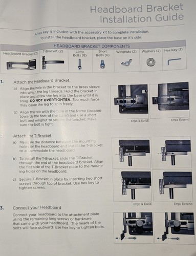 Kit de Soporte para Cabecera de Cama Sealy y Tempurpedic Universal. - Picture 8 of 12