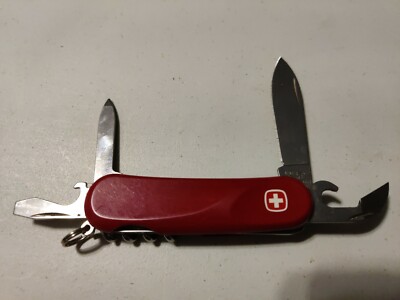 USED WENGER EVO GRIP 10 SWISS ARMY KNIFE RED
