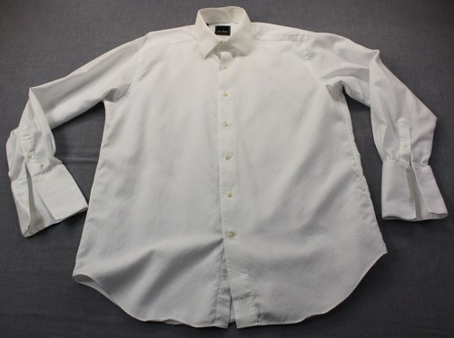 David Donahue Logo Mens White Striped 