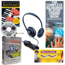 Learn To Play The Keyboard With Dvd Tutor And Chord Book Note Finder Headphones 