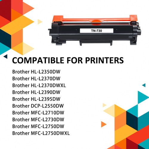 2PK TN730 Toner Compatible With Brother TN760 MFC-L2710DW HL-L2730DW MFC-L2750DW - 第 3/10 張圖片