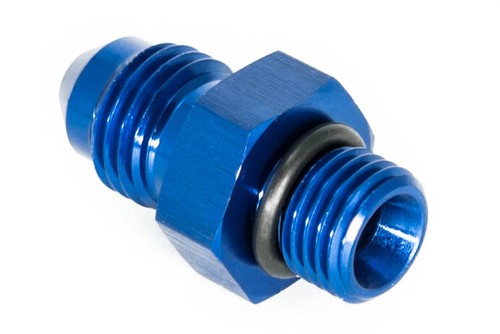 Gewindeadapter ORB 3 zu Dash 4 / -4AN / JIC 4 Einschrauber Blau 7/16-20UNF - Picture 3 of 3