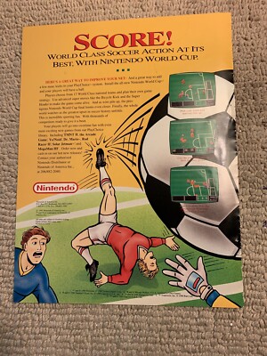 original 11-8 1/4” Play Choice World Cup Nintendo ARCADE VIDEO