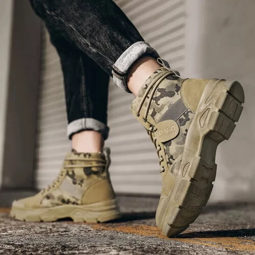 Men Camouflage Military Tactical Boots Waterproof Lace Up Combat Desert 39-44 - Picture 6 of 22