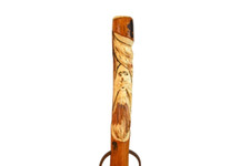 Wood Spirit Hardwood Walking Stick, Hand Carved Staff, Made in the USA, Custom