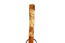 Wood Spirit Hardwood Walking Stick, Hand Carved Staff,  Made in the USA, Custom