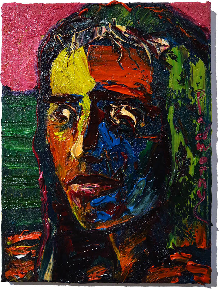 ABSTRACT UNIQUE EXPRESSIONISM POP AN ORIGINAL OIL PAINTING ART SIGNED PORTRAIT A