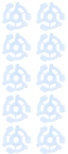 45rpm Record Insert  Adapters -White Total of 10 Pieces