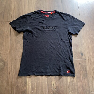 Superdry Herren T-Shirt Box Fit Schwarz Größe M GEBRAUCHT (siehe Beschreibung)