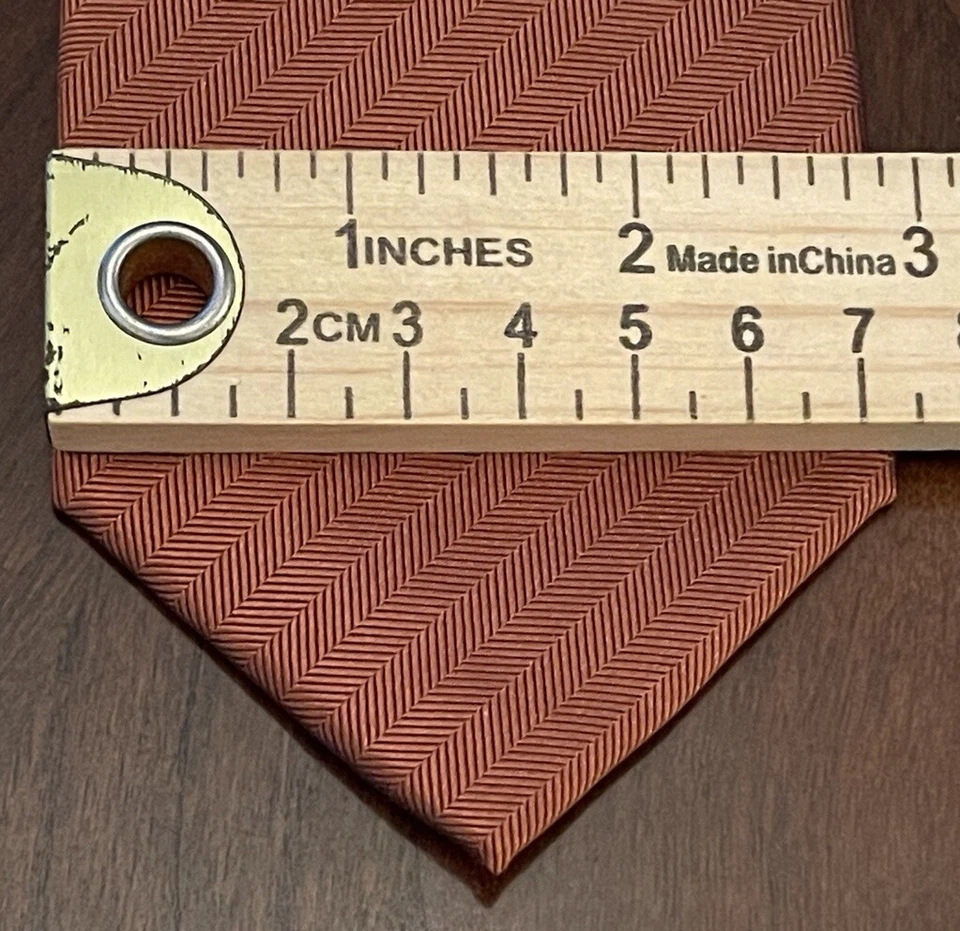Corbata de cuello para hombre Countess Mara naranja 60 % seda 40 % poliéster hecha en China Foto 4 de 4