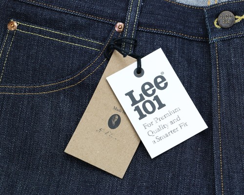Lee 101 Z Jeansy męskie 13 3/4oz Japoński Selvedge Denim Made in Italy Sanforized - Zdjęcie 7 z 23