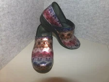 Dansko XP20 Women's Mules Clogs, Nursing Slip Ons, Size 38, Metallic Tye Dye, GU