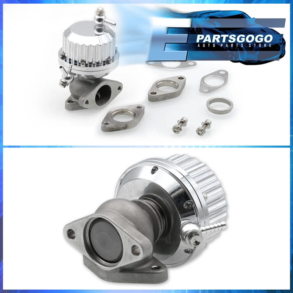 Silver 38mm External Turbo Wastegate 2 Bolt Universal Flange Manifold 8Psi Foto 2 de 4